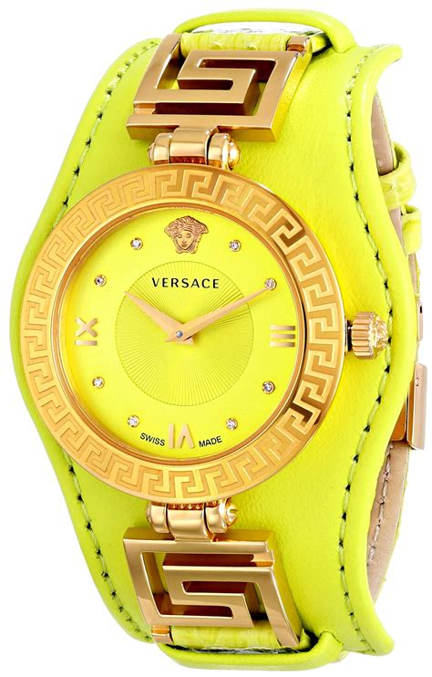 versace mens gold watch|Versace neon yellow watch.